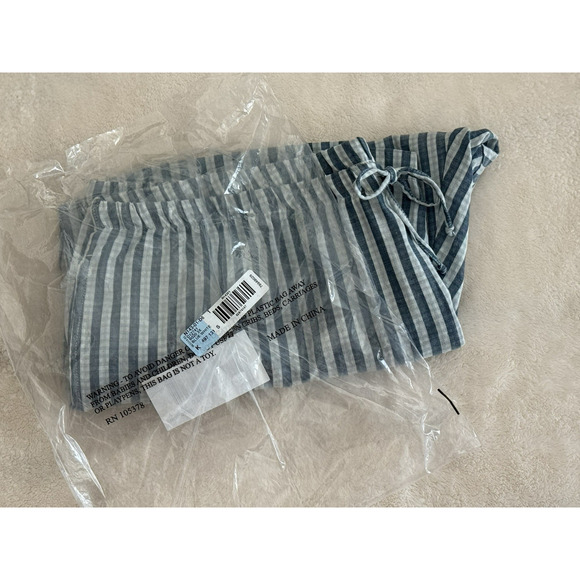 Draper's & Damon's Capri Cotton Elastic/Tie Waist Pull-on Pants Blue/White Sz 3X - Picture 9 of 13